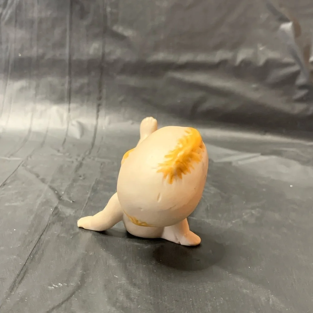 Kewpie Porcelain Baby Beige Vintage Angle Baby Collectable Playful Piano Baby